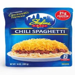 스카이라인 칠리 스파게티 - 신시내티 스타일 전자레인지용 파우치의 정통 레시피 치즈 코니 및 핫도그에