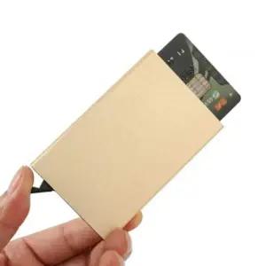 [골드스마일]오토메탈슬라이드카드홀더(골드)신용카드케이스