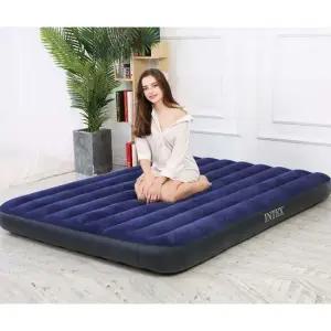 인텍스 듀라빔 에어매트+손펌프세트 퀸 네이비 인텍스매트
