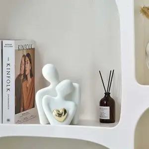 하트 커플 조각상 인테리어 소품 장식품 오브제 DD-13021 커플조각상 미니조각상 실내조각상