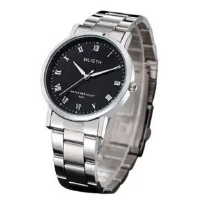 남성 라이트 메탈 아날로그 손목 시계 정장 남자 방수