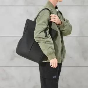 [옷자락]남성 출근용 나일론 검정 사각 대형 숄더백 토트백