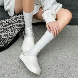 [옷자락]남녀용 사무실용 쿠션 뮬 슬리퍼 트임 디자인