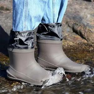 [옷자락]남성 장마 스트링 배색 작업장 음식점 레인부츠