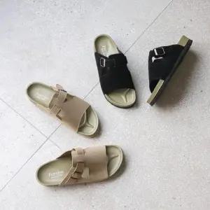 [옷자락]남자 바캉스 버클 앞트임 무지 샌들 슬리퍼