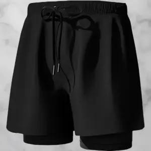 [옷자락]남성 운동 스판 반바지 일체형 반바지