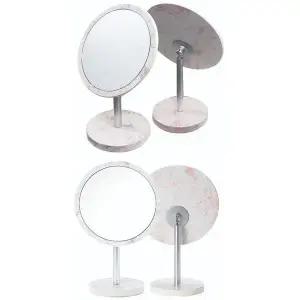 대리석패턴 헤드조절 탁상거울 소형 다용도거울 메이크업거울