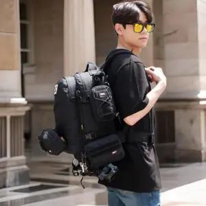 [옷자락]남자 대용량 레인커버 멀티수납 방수 백팩