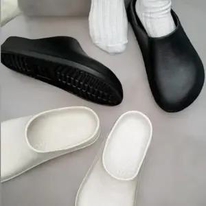 [옷자락]남녀 공용 사무실용 쿠션 슬리퍼 편안한 뮬 트임