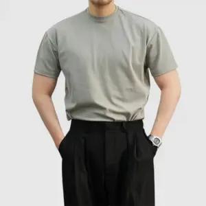 [옷자락]남자 머슬핏 이너반팔 라운드 모달 무지 여름 티셔츠