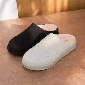 [옷자락]남자 블랙 베이지 마소재 뮬 통기성 여름 슬리퍼