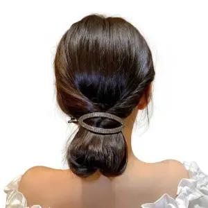 [신상오픈런]여성 오벌형 진주 큐빅 장식 우아한 헤어핀 (47224568)