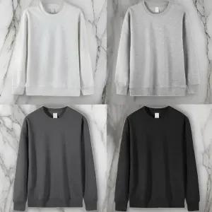 [옷자락]남녀공용 긴팔 라운드넥 무지컬러 맨투맨
