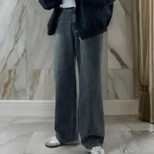 [옷자락]남자 빈티지 세미와이드 루즈 워싱진 청바지