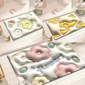 착시입체규조토발매트 욕실 발판 주방 러그 흡수 발매트 인테리어소품 카페트 화장실러그