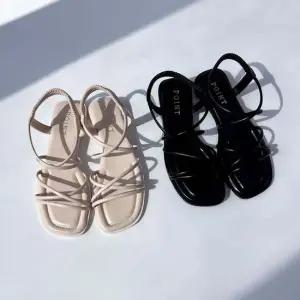 슈즈플랜 2401 스퀘어 밴딩 샌들 2color 샌들 여름샌들 샌달