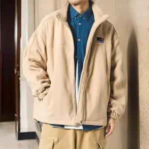 [옷자락]남성 로고 플리스집업 하이넥 후리스 점퍼