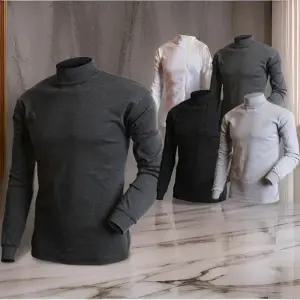 [옷자락]남자 신축성좋은 이너기본티 코튼 목폴라 긴팔티