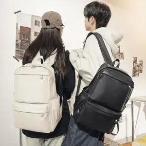 [옷자락]남녀공용 레더 비즈니스 출근 데일리 캐주얼 백팩