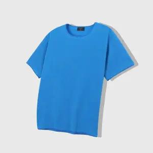 [옷자락]남자 여름니트 라운드넥 무지 반팔 데이트룩 티셔츠