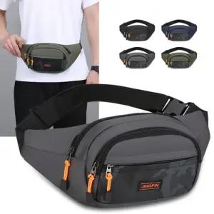 [옷자락]남성 캐주얼 3단지퍼 미니 크로스백 힙색