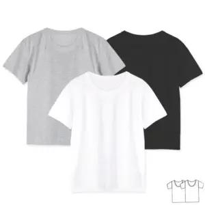 [옷자락]남자 여자 베이직 코마사면 데일리 박시 반팔티 2개 세트