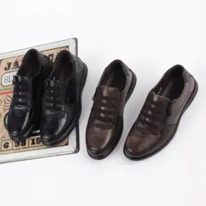 [옷자락]남성 끈안풀리는 초경량 지퍼 로퍼 가죽 단화