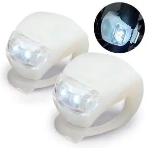 [골드스마일]자전거 LED 라이트 2P 흰색 후레쉬 안전등 라이딩