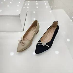 [탠디]by미셸 소가죽,원소재 4cm굽  발편한 앞장식 여성 펌프스 구두  123039 cc2_CC