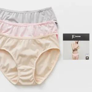 [제임스딘]제임스딘 여성면팬티 면스판 베이직 삼각 편한 미디팬티 3매입 세트