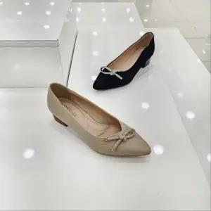 [탠디]by미셸 소가죽,원소재 4cm굽  발편한 앞장식 여성 펌프스 구두  123039 cc3_CC