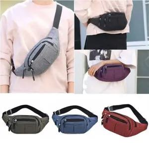 빽 백 웨이스트 방수 캔버스 힙색 주머니지퍼많은 슬