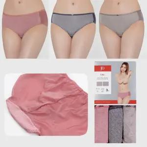 [제임스딘]제임스딘 노라인팬티 미디 스판 삼각 햄 여성팬티 편한 3매입 세트