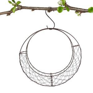 새둥지 재료 홀더 달 모양의 화환 프레임 와이어 홈 거실 야외용 허밍버드 케이지