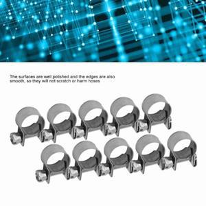 10개 스테인레스 스틸 미니 연료 라인 파이프 호스 클램프 클립 6mm-20mm 옵션 크기