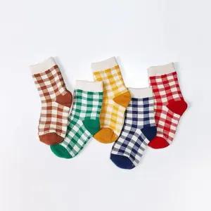 유아아동양말 j라때체크 5족세트 남아여아 공용영아양말 키즈 어린이 패션 어린이면 키즈면 영아면 면양말