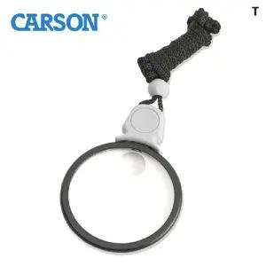 카슨 목걸이형돋보기 3배 초점6 LK-10휴대용확대경 휴대용 손돋보기 잡이 관찰 어린이