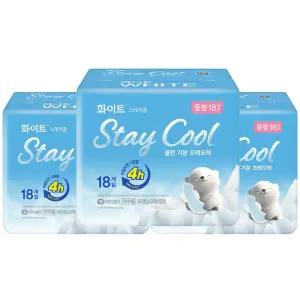 화이트 스테이쿨 중형 18매 X 3팩