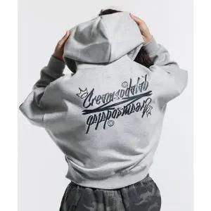 매장정품 크림소다랩 CREAM SODA LAB 씨알에스디엘 로고 크롭 집업 후드 CGZK41P015 261198