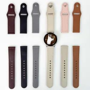 엔터콘 갤럭시워치 원버클 소 가죽 스트랩 밴드 시계줄 6가죽 5가죽 4가죽 호환 줄질
