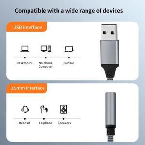 3.5mm 잭 여성 USB 외부 사운드 카드 오디오 어댑터 헤드폰 마이크 PC 노트북 케이블