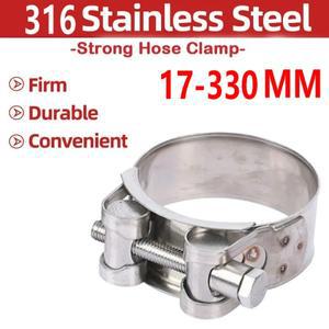316 해양 등급 스테인레스 스틸 17-330MM 공기 물 연료 파이프 패스너 클램프 용 원형 호스 클립 강화