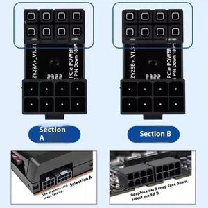 LDPCSJ 180 ° 회전형 엘보우 PCI-E 그래픽 카드 전원 어댑터 커넥터 GPU PSU 스티어링 6핀 8핀 배선