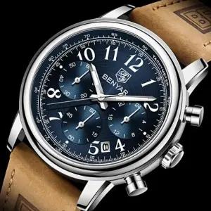 [백스테이]B118WC 고급 남자 소가죽 남자 손목시계