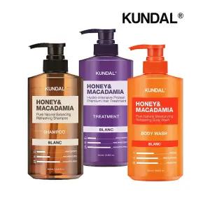 허니앤마카다미아 블랑 샴푸+트리트먼트+바디워시 500ml 세트