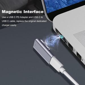 USB C 마그네틱 자석 2 T 팁 DC 고속 충전 컨버터 C타입 100W PD 어댑터 2013-2015 맥북 호환 프로 에어 호