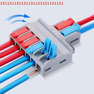 범용 호환 퀵 스플리터 분배 와이어 커넥터 2 in 4/6 출력 케이블 정리기 홈 오디오 비디오 배선 시스템용