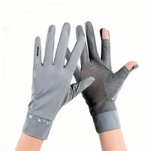 [패션] 운전용 바람솔솔 스포츠 여성 그레이 2컷 장갑 쿨링