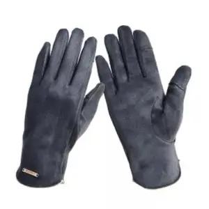 [패션] 시크 모어 스웨이드 핑거 홀 장갑 여자 보온 터치장갑