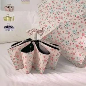 [패션] 우산나라 자외선 자동 양 암막 단 양산 우산 접이식 초경량 휴대용 햇빛 플라워 미니 우